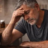 Утомленный взгляд, в раздумьях