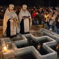 Чин освящения крещенской воды ночью