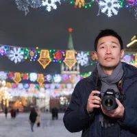 Турист, новогодняя Москва