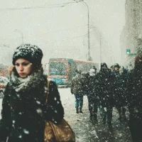 Зима, город