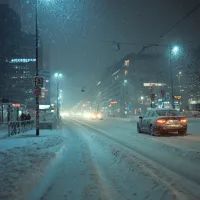 Снегопад, арт