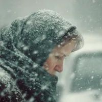 Зима, женщина