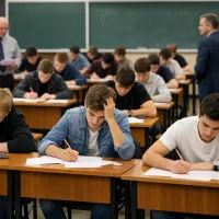 Экзамен в университете на лекции