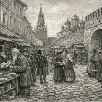 Книжный рынок на Никольской улице