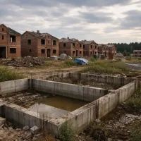 Брошенный стройплощадка 