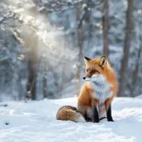 Лиса в лесу