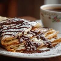 Блины с шоколадом