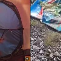 Палатка и картины Фёдора Конюхова