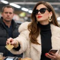 Женщина, магазин