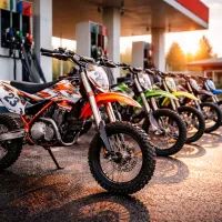 Пит-байки на заправке