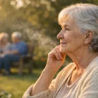 Вечернее размышление в саду