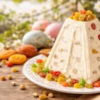 Пасха на белой тарелке