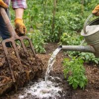 Садовод с устаревшими инструментами