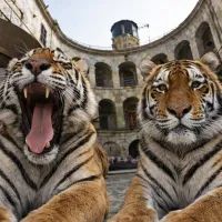 Форт, тигры