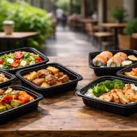 Блюда на уличном кафе