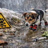 Опасный путь для маленькой собаки