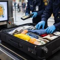 досмотр чемодана