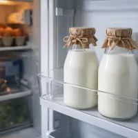 Молоко на дверце