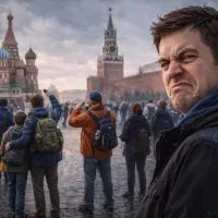 Москвич и туристы