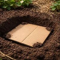 Картон в лунке