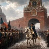 Наполеон перед Спасской башней