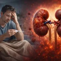 Болезненное состояние и зараженные почки