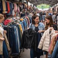 Рынок одежды под крышей