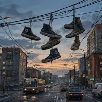 Кеды на проводах