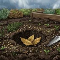 Лавр на грядке