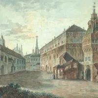 Гербовая башня в начале XIX века, художник Фёдор Алексеев