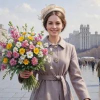 Девушка, 8 марта