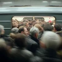 Толпа, метро