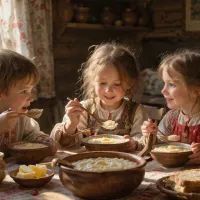 Дети за едой