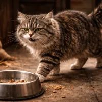 Кошка и корм