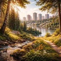 Город в лесу