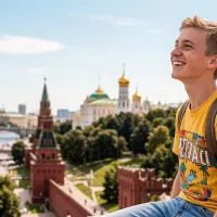 Турист в Москве