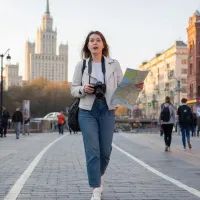 Туристка в Москве