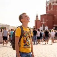 Турист в Москве
