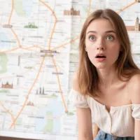 Девушка, карта