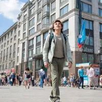 Турист в Москве