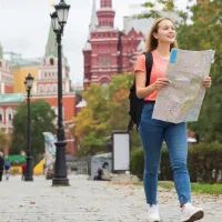 Туристка в Москве