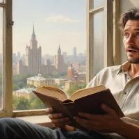 Мужчина, книга, Москва