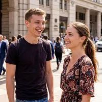 Люди смеются