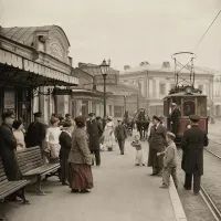 Остановка трамвая