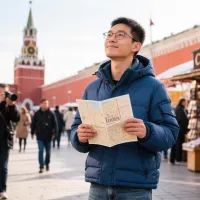Турист из Китая в Москве