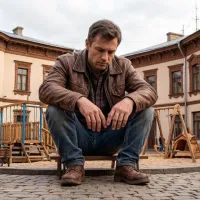 Большой человек на маленькой площади