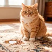 Кот на ковре