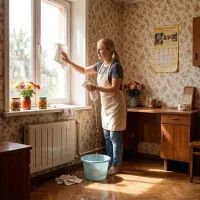 Уборка в старой квартире