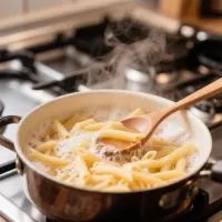 Макароны варятся на плите