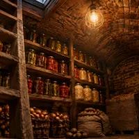 Погреб с урожаем, арт